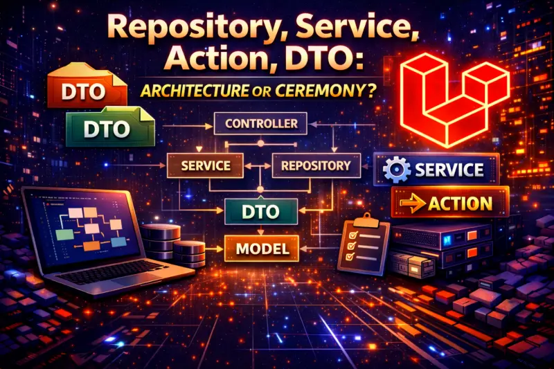 Repository, Service, Action, DTO in Laravel: Architecture or Ceremony?