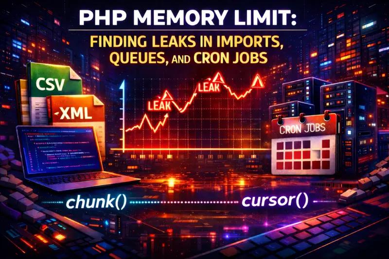 PHP Memory Limit: Finding Leaks in Imports, Queues, and Cron Jobs