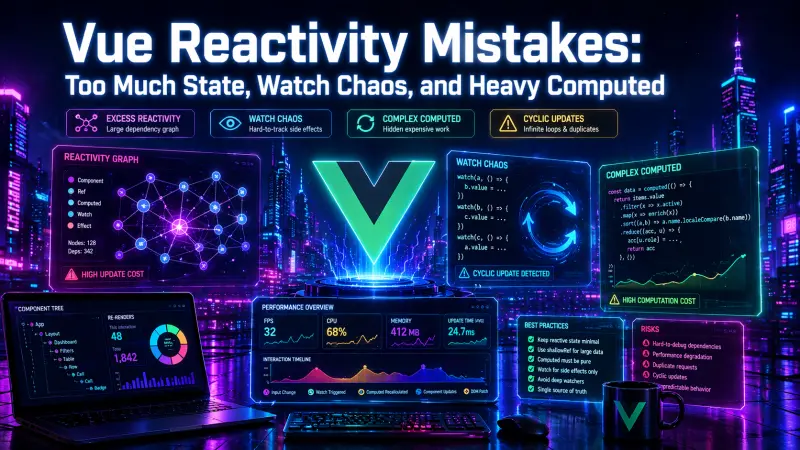 Vue Reactivity Mistakes: Too Much State, Watch Chaos, and Heavy Computed