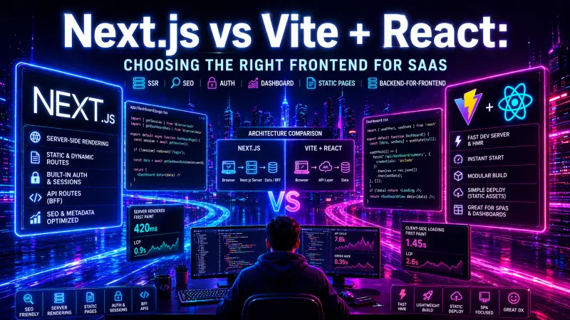 Next.js vs Vite + React: Choosing the Right Frontend for SaaS