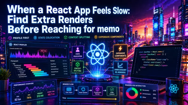 When a React App Feels Slow: Find Extra Renders Before Reaching for memo