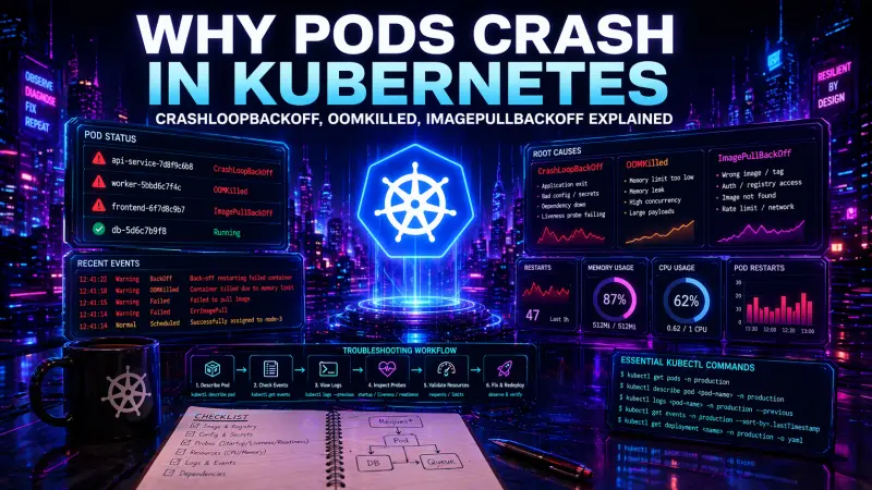 Why Kubernetes Pods Fail: CrashLoopBackOff, OOMKilled, and ImagePullBackOff Explained