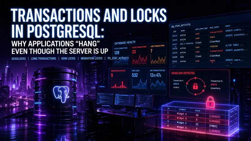 PostgreSQL Locks: Why Your App Hangs While the Server Is Fine
