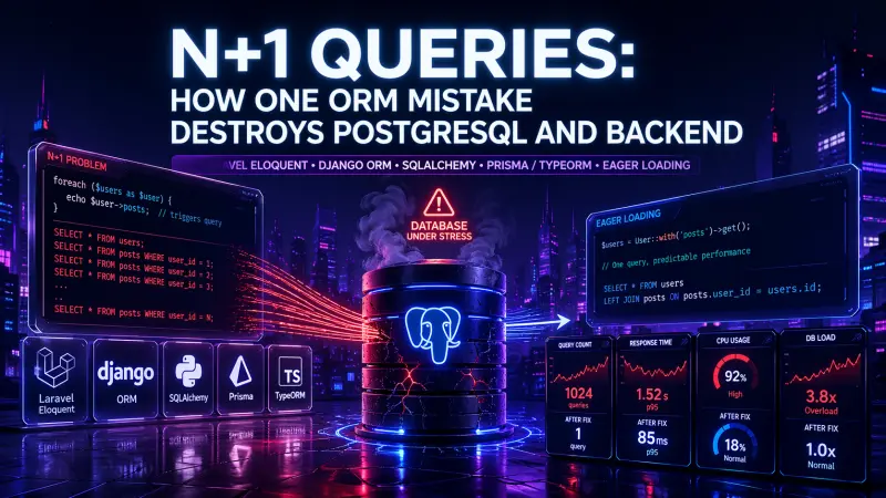 N+1 Queries: How One ORM Mistake Overloads PostgreSQL and Backend Systems